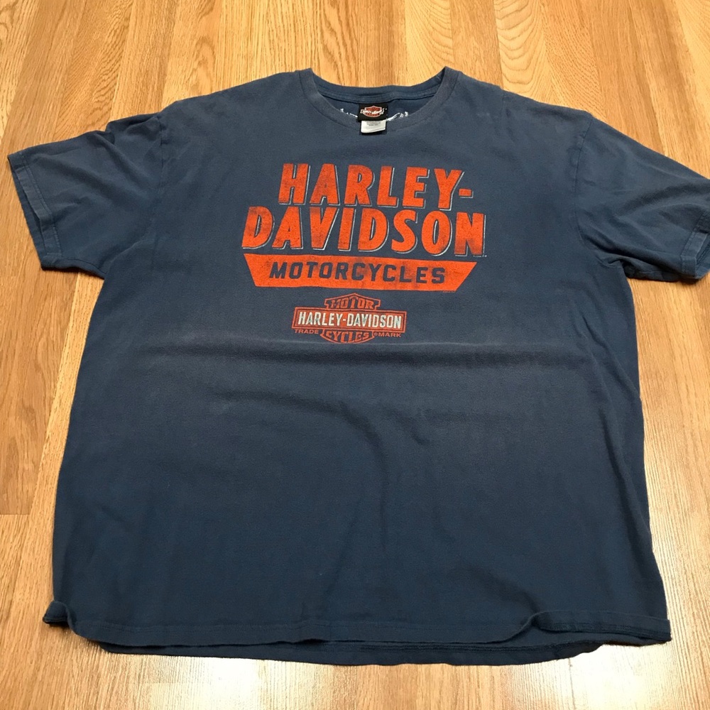 Harley Davidson blue T-shirt vintage style